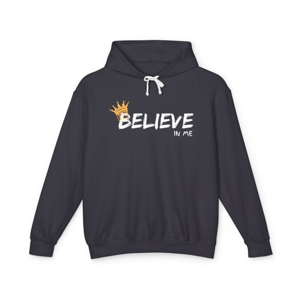 Believe In Me  Lightweight Hooded Sweatshirt - "Believe in Me" Inspirational Graphic - Image 2