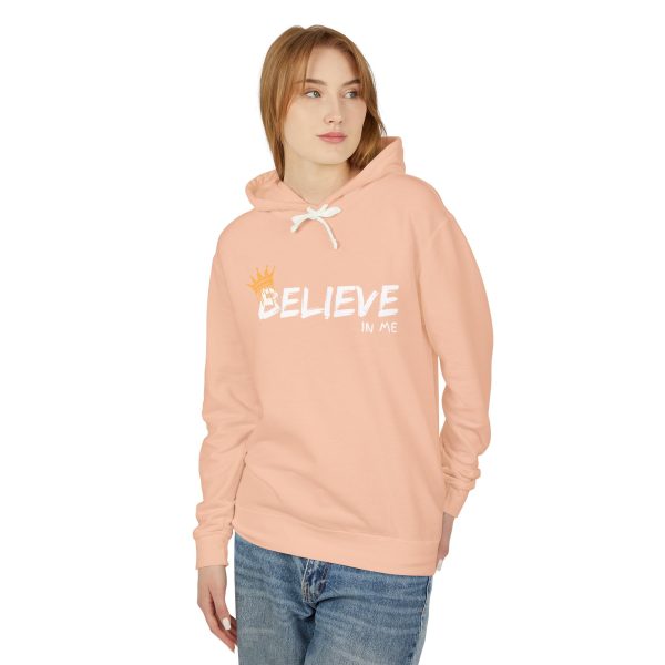 Believe In Me  Lightweight Hooded Sweatshirt - "Believe in Me" Inspirational Graphic - Image 12