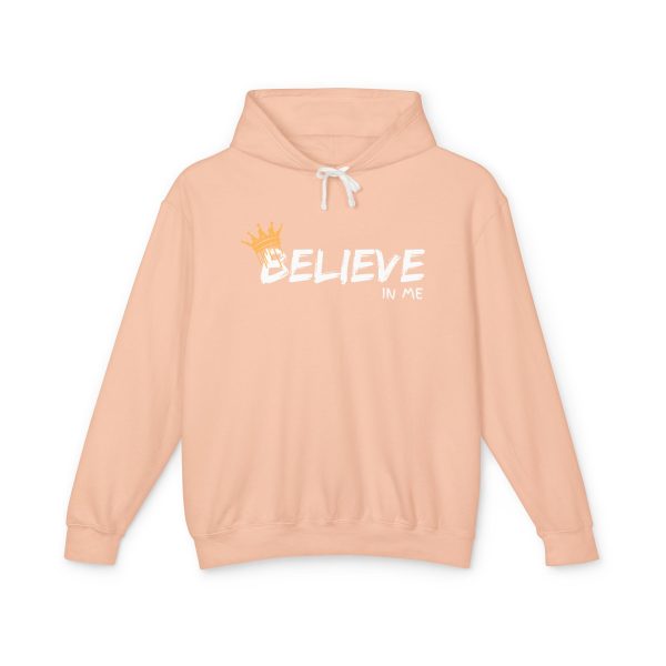 Believe In Me  Lightweight Hooded Sweatshirt - "Believe in Me" Inspirational Graphic - Image 10