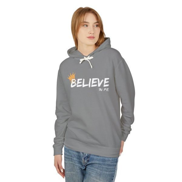 Believe In Me  Lightweight Hooded Sweatshirt - "Believe in Me" Inspirational Graphic - Image 20