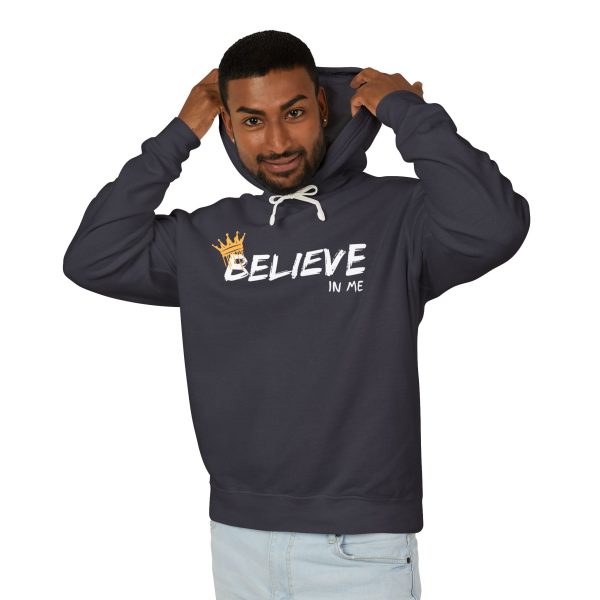 Believe In Me  Lightweight Hooded Sweatshirt - "Believe in Me" Inspirational Graphic